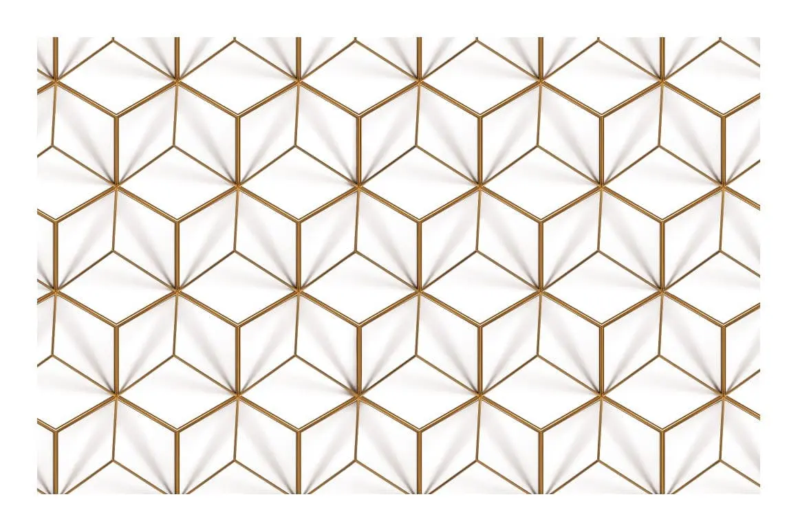 金色质感的3D立体四方连续几何图案背景底纹纹理集合-PSD插图2