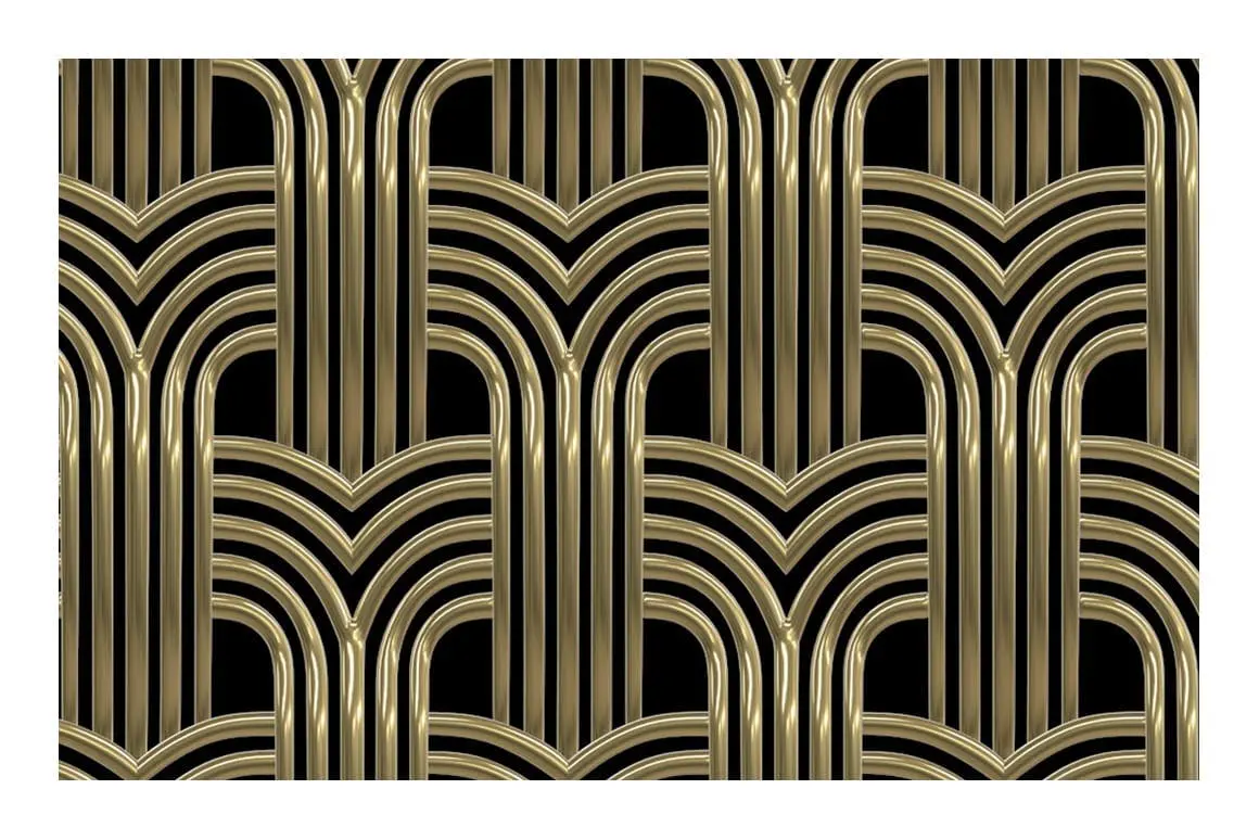 时尚高端奢华黑金质感的黄金欧式房地产Art Deco风格背景底纹纹理集合-PSD，JPG插图4