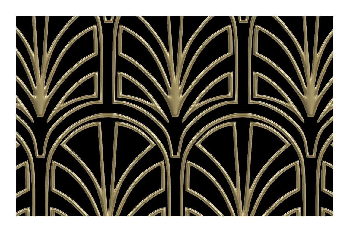 时尚高端奢华黑金质感的黄金欧式房地产Art Deco风格背景底纹纹理集合-PSD，JPG插图5