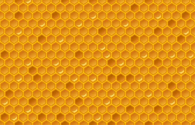 蜜蜂蜂巢几何图案背景插图