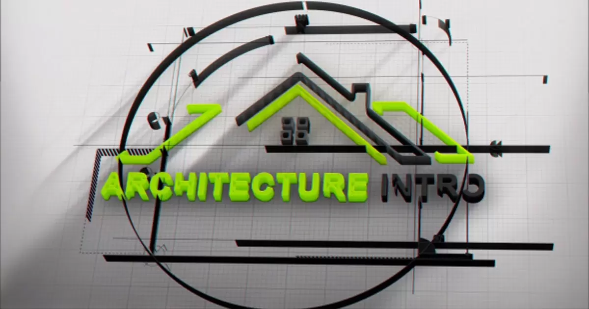 建筑师l设计动画logo标志介绍AE视频模版Architect Logo Intro插图