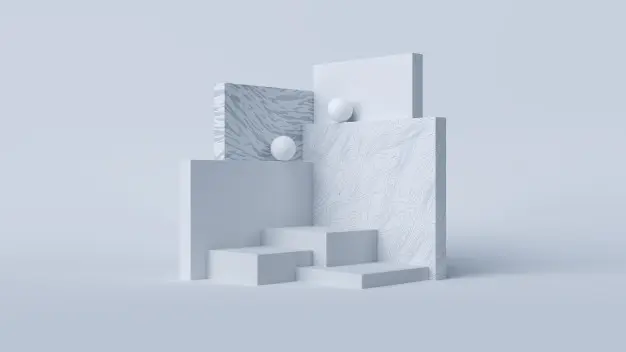 抽象极简主义白色展台背景[JPG]插图