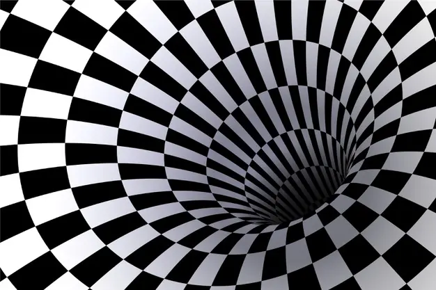 逼真的视错觉几何背景 Free Vector | Realistic optical illusion background插图