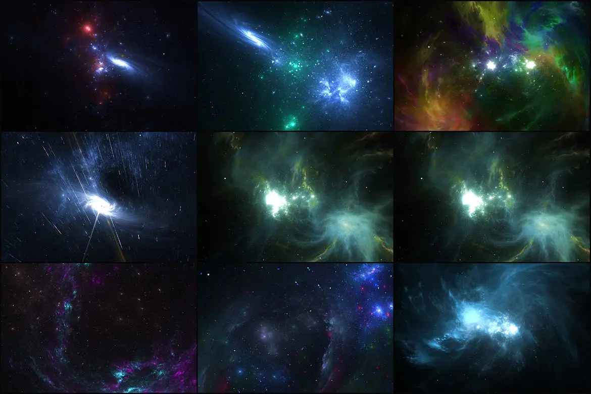 4K分辨率的50个高品质的绚丽抽象星空宇宙背景底纹纹理集合插图1