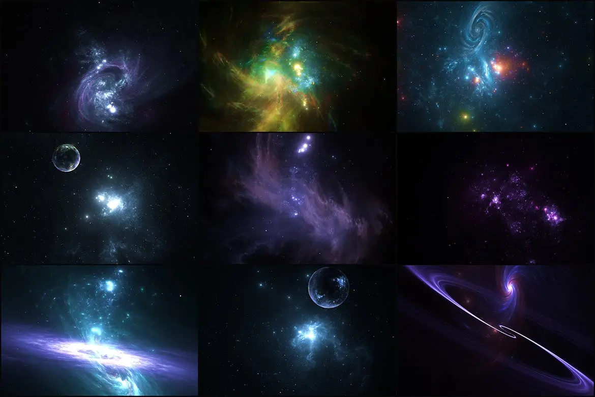 4K分辨率的50个高品质的绚丽抽象星空宇宙背景底纹纹理集合插图3