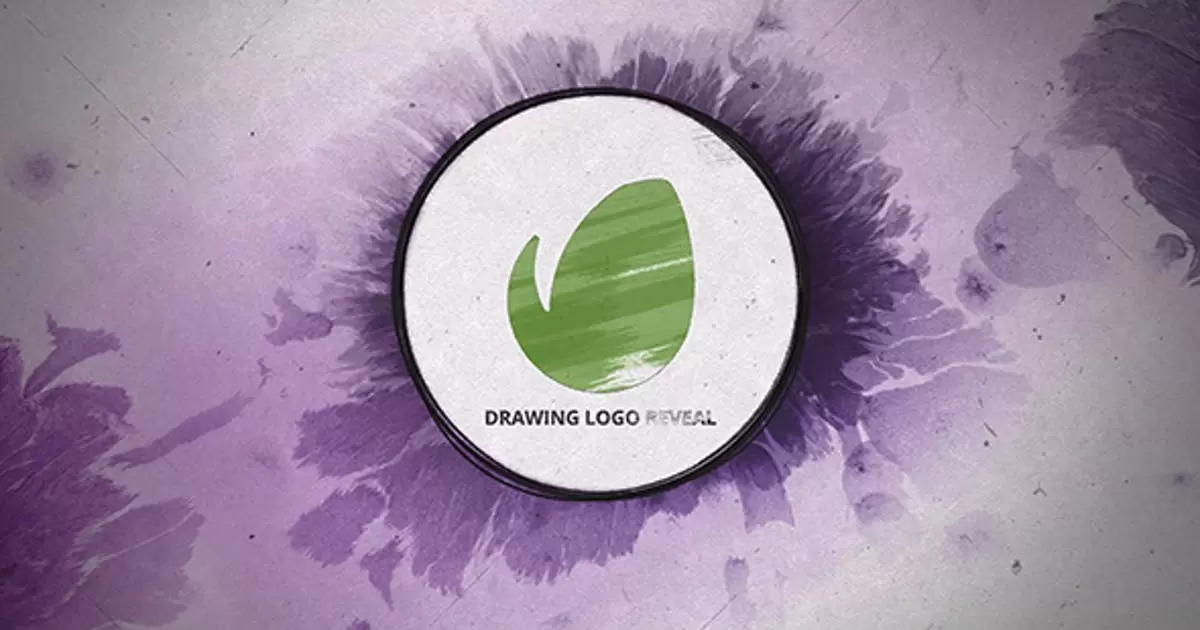 水墨中国风绘图标志显示AE视频模版Drawing Logo Reveal插图