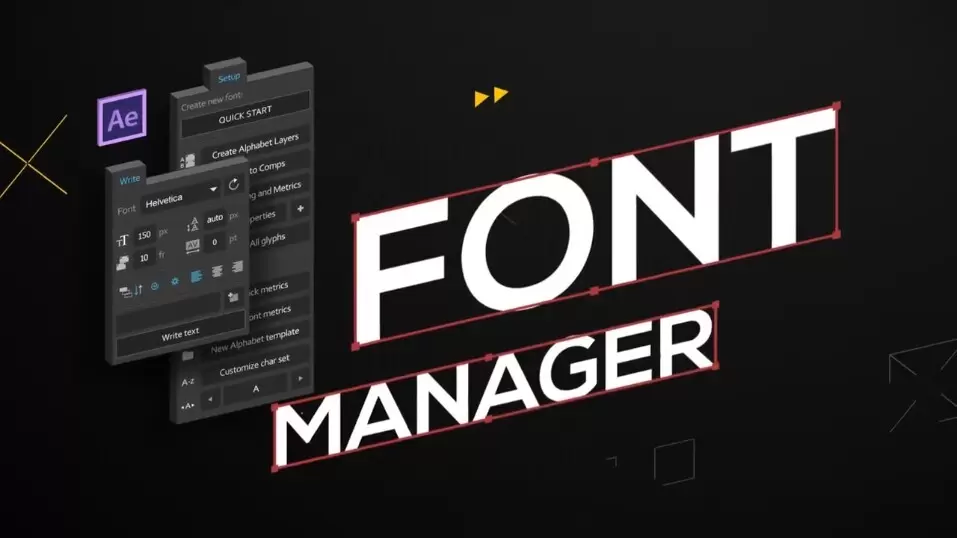AE脚本-Aescripts Font Manager(AE英文字母书写MG动画) 1.0破解版下载插图