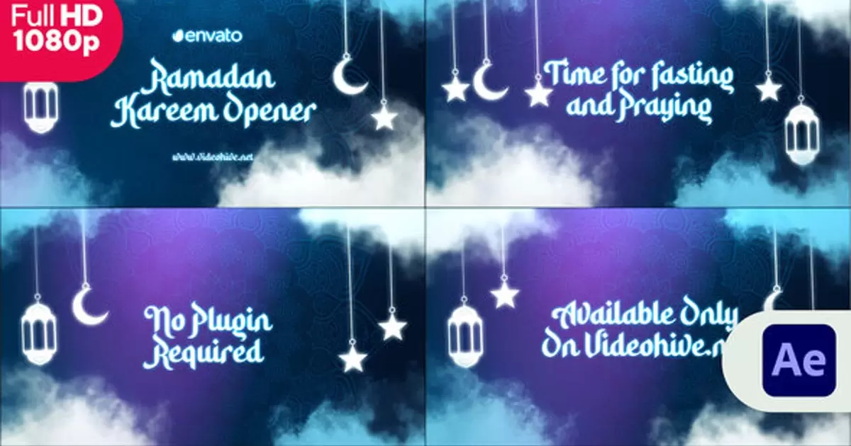 斋月卡里姆介绍片头动画AE视频模版Ramadan Kareem Intro || Ramadan Opener Titles插图