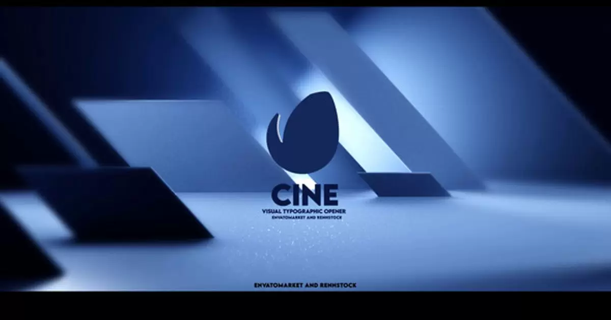 三维空间中的投影电影标志AE视频模版Cine Logo插图