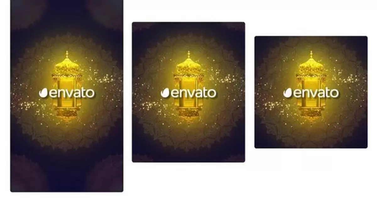 斋月标志竖屏宣传媒体 (3合1)AE视频模版Ramadan Logo | Social Media (3 in 1)插图