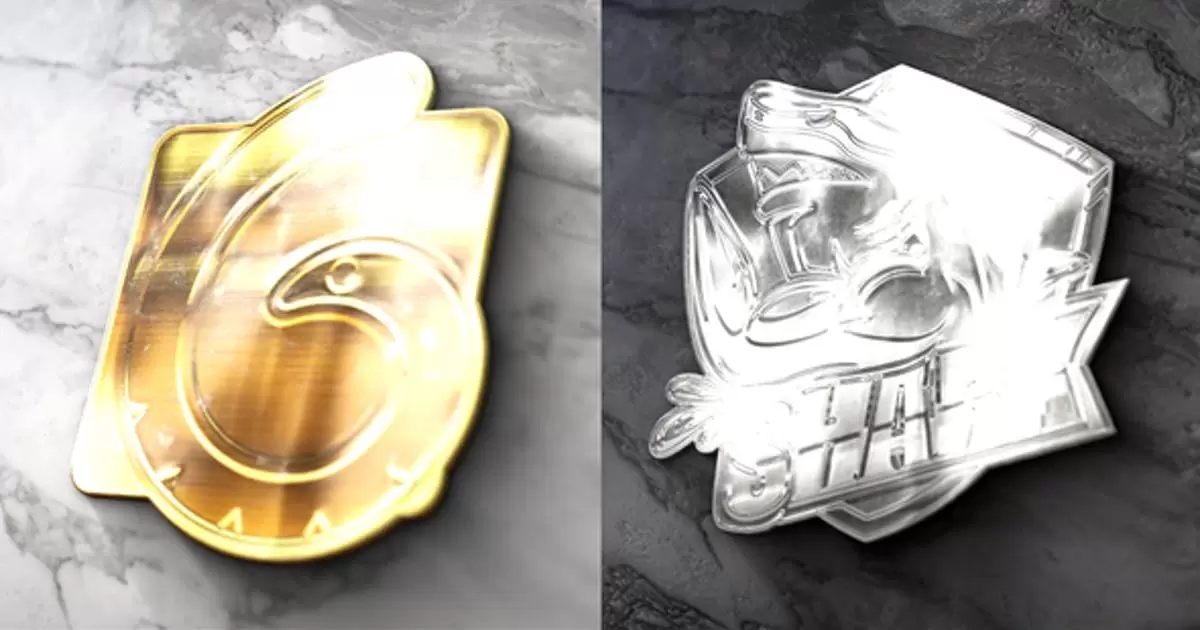 金色金属logo光泽徽标显示AE视频模版Gold - Metal Logo Reveal