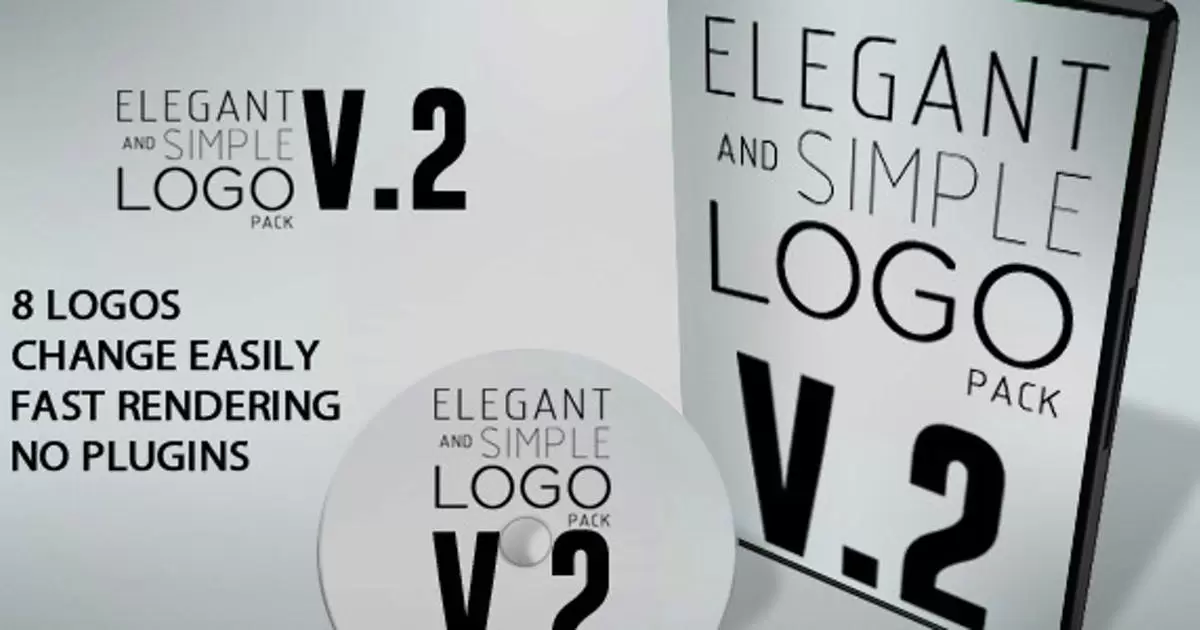 优雅简单的标志包V2AE视频模版Elegant And Simple Logo Pack V2插图