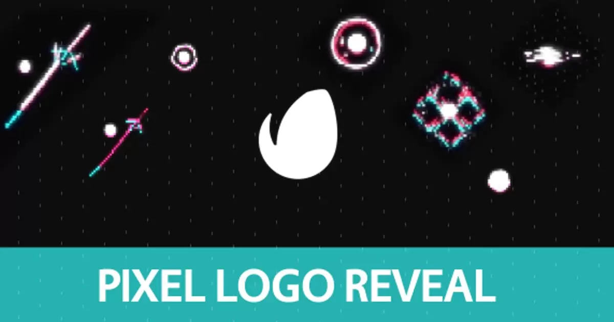 像素动画logo标志AE视频模版Pixel Logo插图