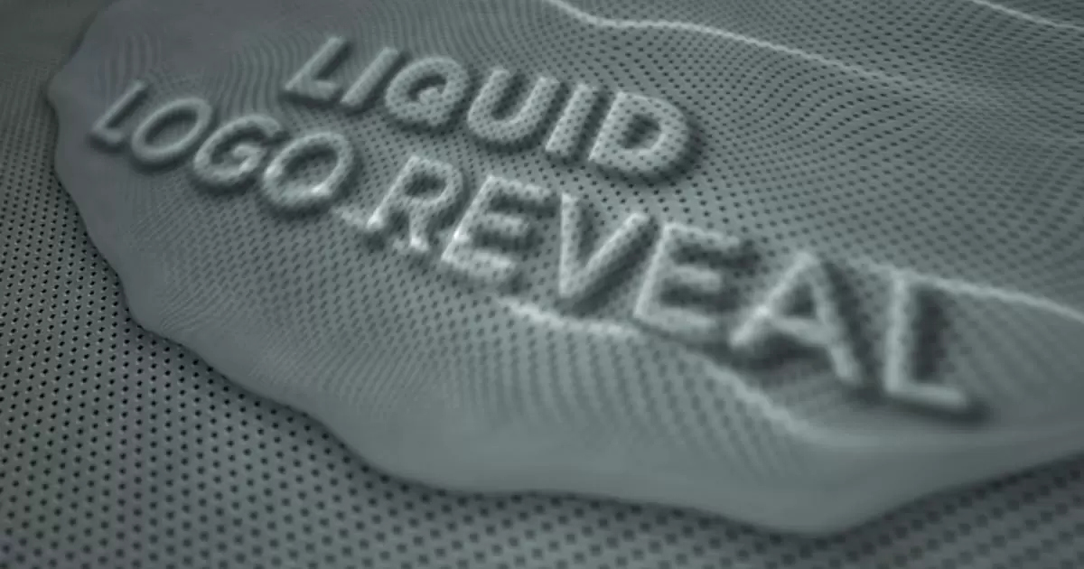 液体LOGO标志logo显示AE视频模版Liquid Logo Reveal插图