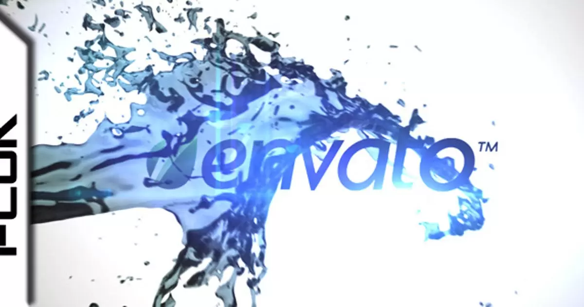 飞溅的液体logo标志2合1AE视频模版Splash 2in1插图