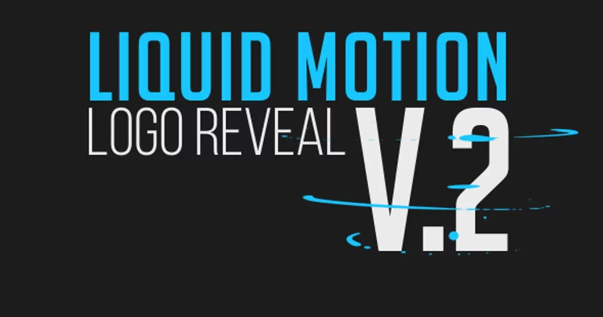 液体运动标志logo显示包2AE视频模版Liquid Motion Logo Reveal Pack 2插图