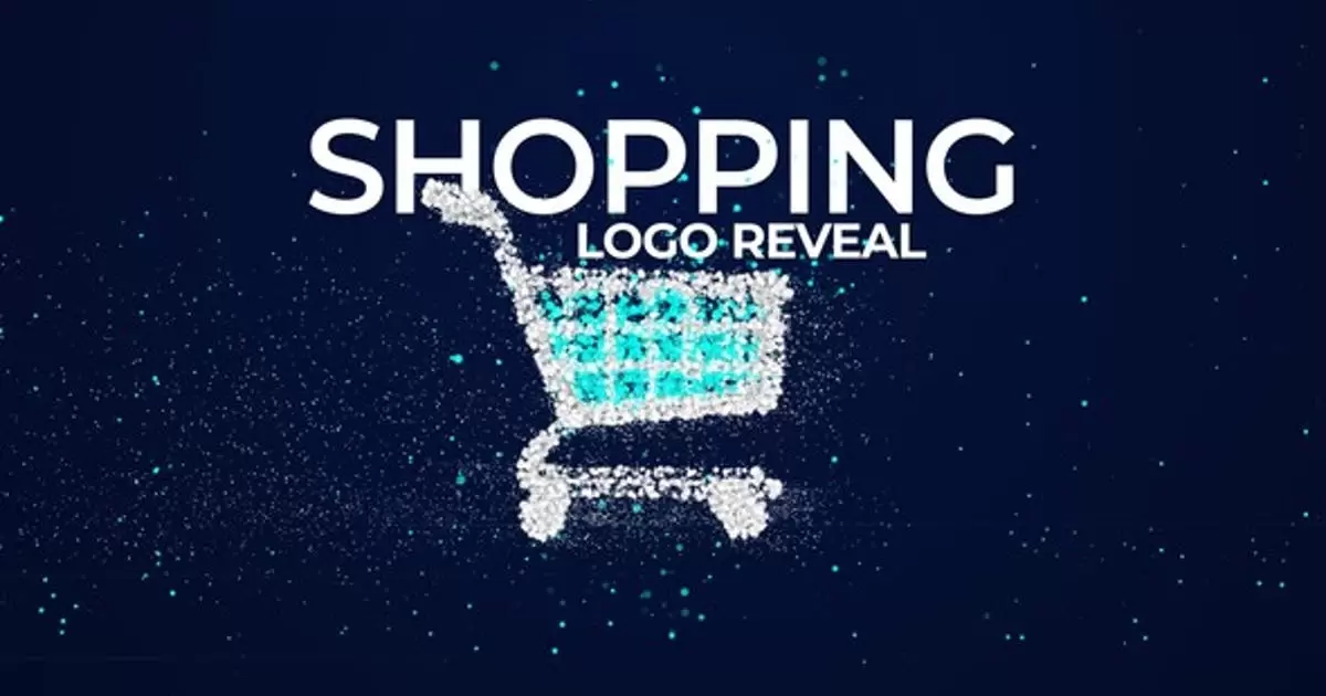 网购电商Logo揭秘AE视频模版Online Shopping E-Commerce Logo Reveal插图