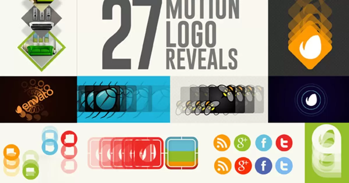 27组运动动画logo标志揭示AE视频模版27 Motion Logo Reveals插图