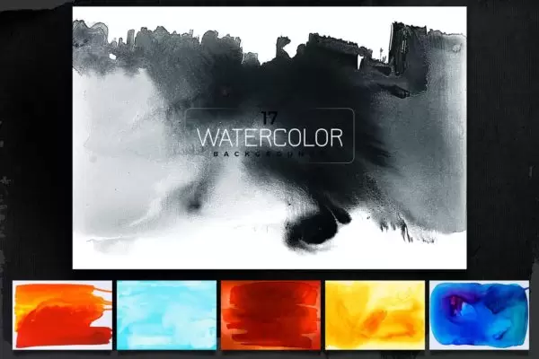 水彩水墨抽象背景素材（JPG）免费下载