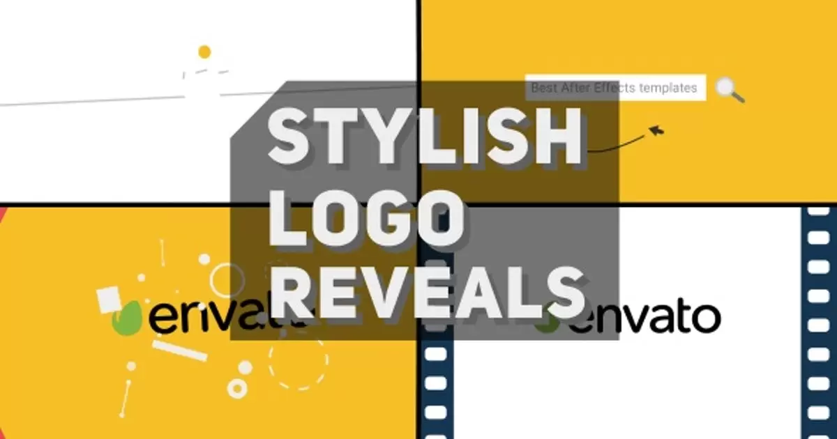 时尚logo标志显露AE视频模版Stylish Logo Reveals