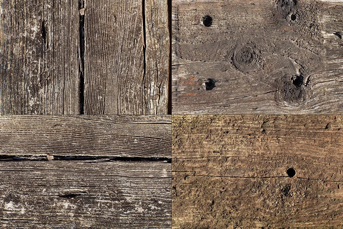 18个风化的木头木材纹理背景底纹集合-PSD插图2