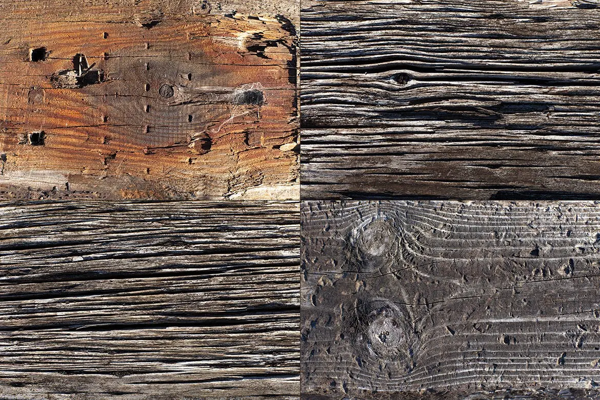 18个风化的木头木材纹理背景底纹集合-PSD插图3