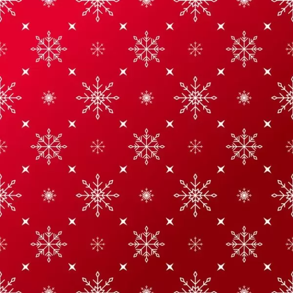 圣诞雪花图案红色背景免费下载