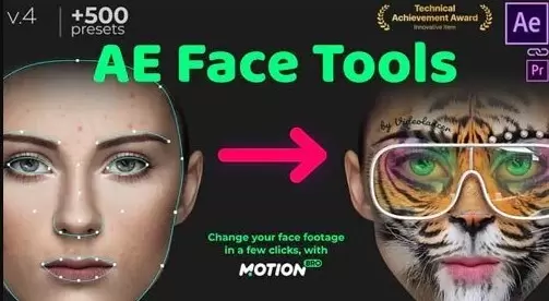 AE脚本-AE Face Tools(AE换脸美颜工具脚本) V4.1 英文版
