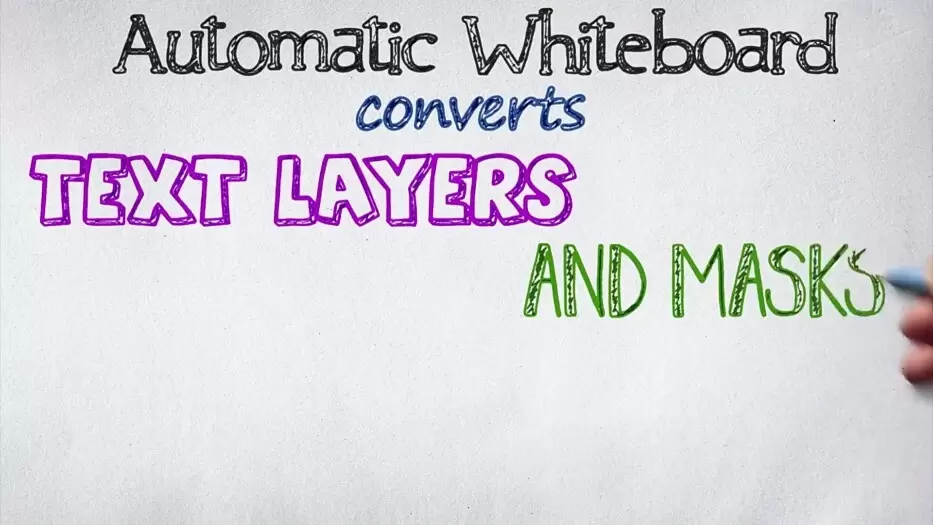 AE脚本-Automatic Whiteboard(AE自动创建手写描绘动画) v1.0 英文版