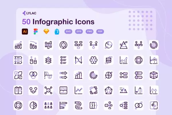 50个信息功能图标套装 (AI,EPS,FIG,JPG,PDF,PNG,SKETCH,SVG)免费下载