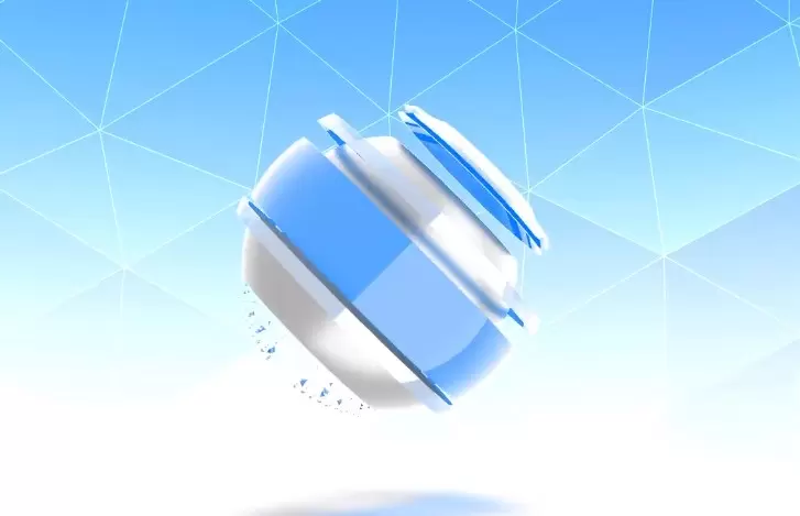 蓝色科技企业logo标志AE视频模版Corporate Logo插图