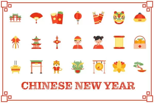 中国新年图标 (AI,EPS,JPG,PNG,SVG)免费下载