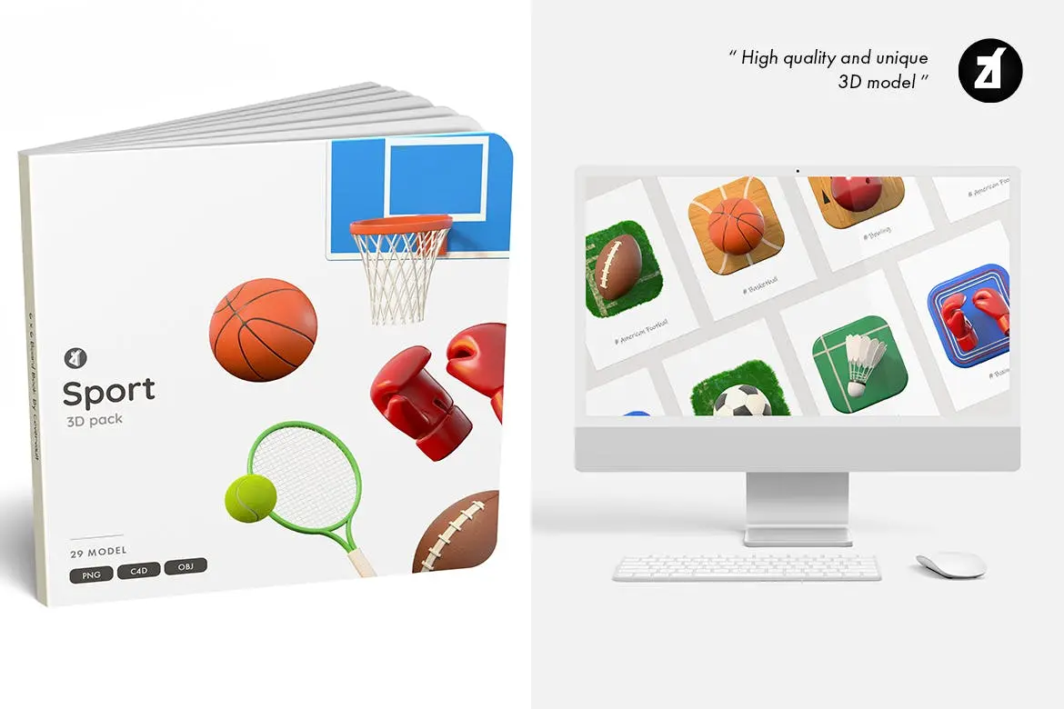 时尚高端3D立体运动APP UI 图标icon大集合-C4D，OBJ，JPG，PNG插图3
