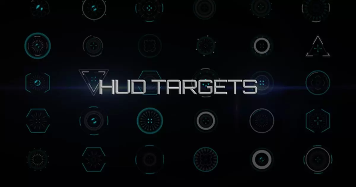 HUD元素-目标任务进度条组建AE视频模版HUD Elements – Targets Pack插图