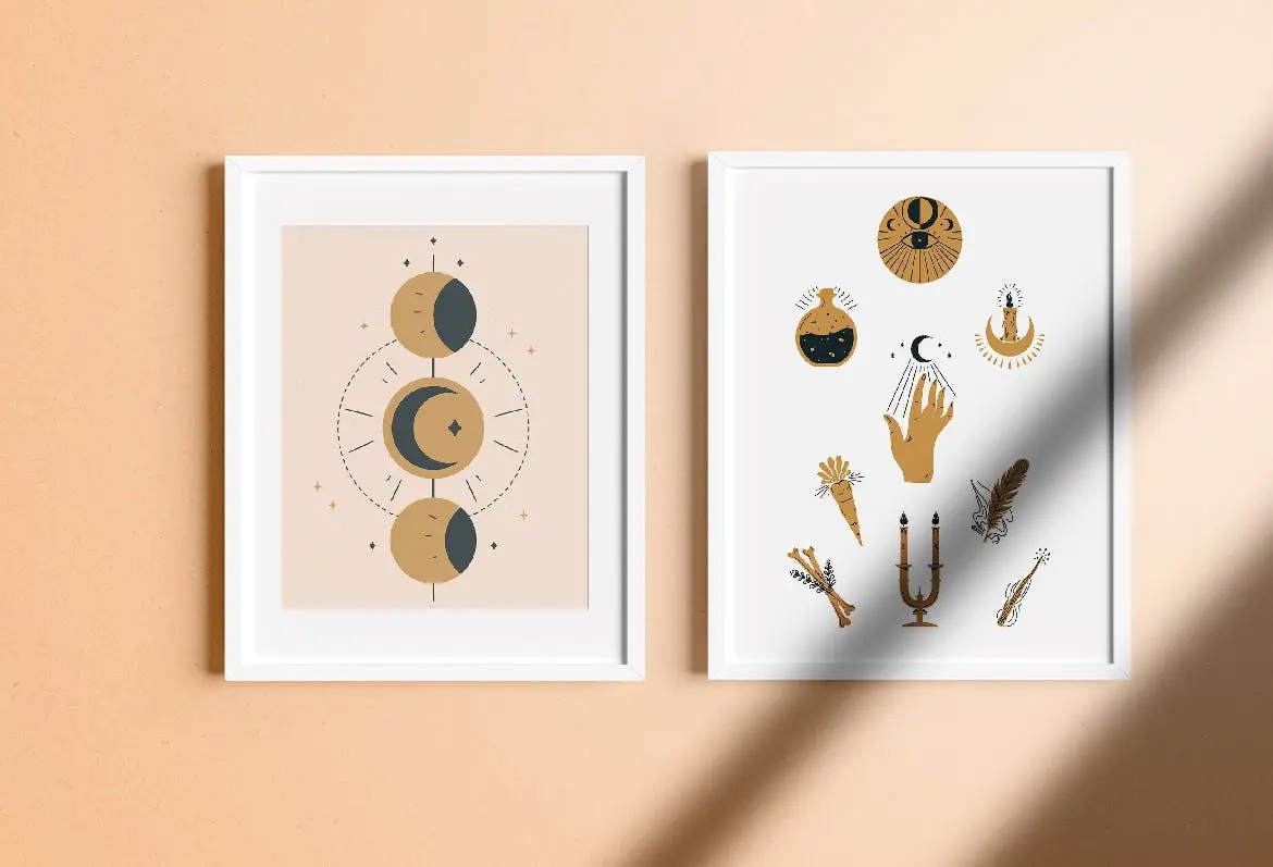 时尚高端优雅神秘图形插图插画大集合-AI，EPS，PDF，PNG，SVG插图3