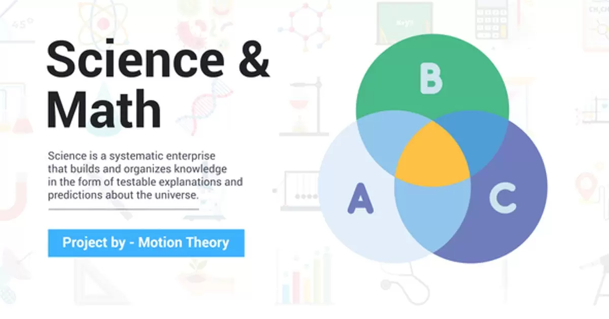 科学与数学图标AE视频模版Science & Math Icons插图