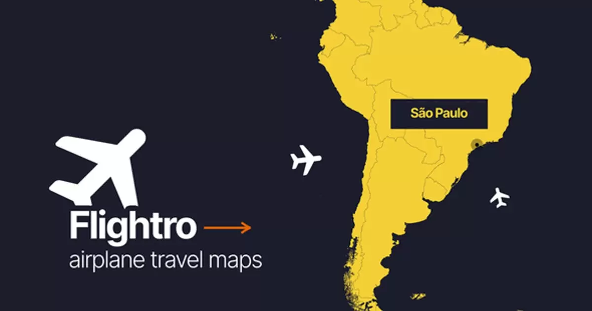 Flighttro-飞机旅行地图动画元素AE视频模版Flightro – Airplane Travel Maps插图