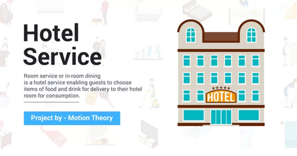 酒店服务图标动画AE视频模版Hotel Services Icons插图