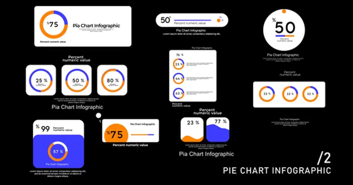 饼图信息图表2AE视频模版Pie Chart Infographics 2插图