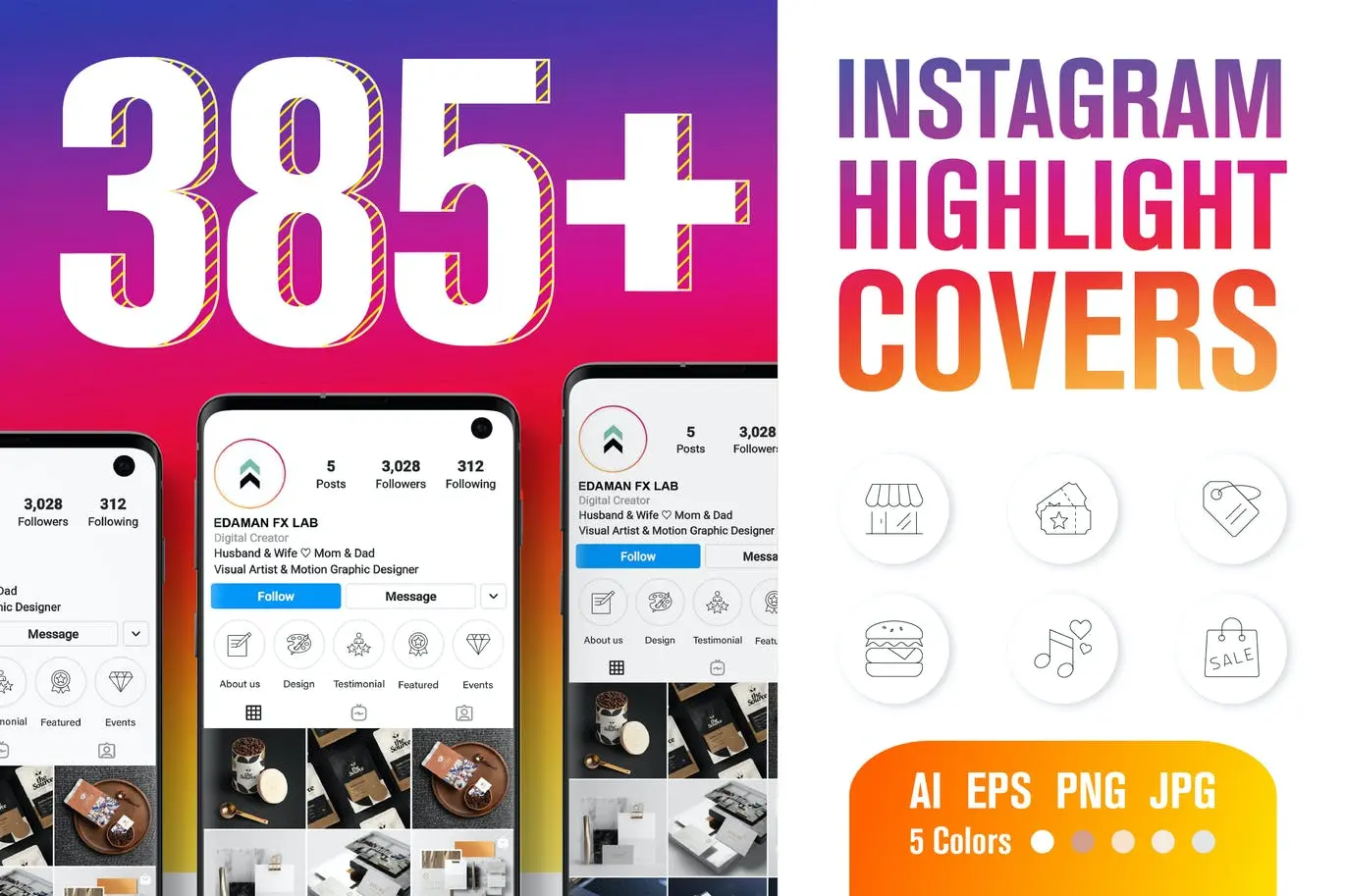 385+Instagram社交媒体封面图标icon大集合-AI,EPS,PNG,JPG插图 385+Instagram社交媒体封面图标icon大集合-AI,EPS,PNG,JPG插图