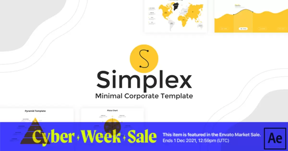 规则动画企业数据宣传模板AE视频模版The Simplex. Animated Corporate Template插图