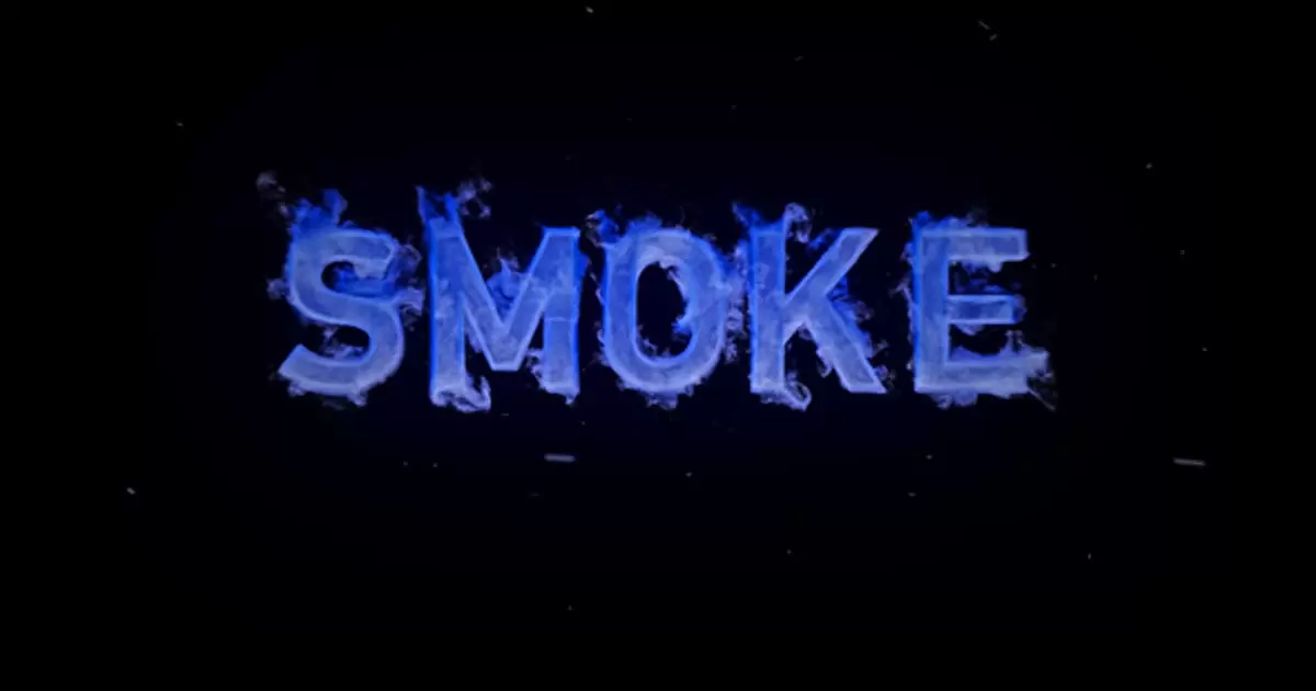 烟雾文本字幕特效动画FxAE视频模版Smoke Text Fx