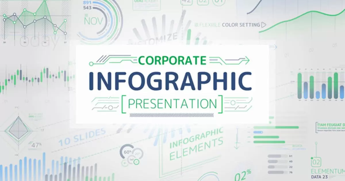 公司动画数据信息图表展示AE视频模版Corporate Infographic Presentation插图