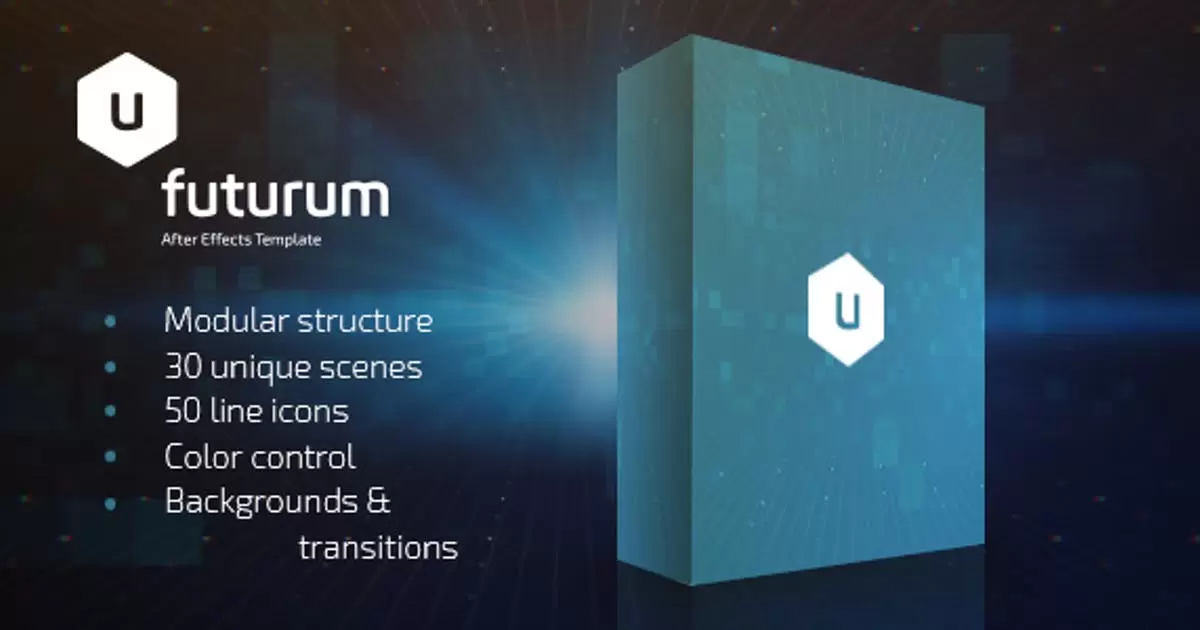未来科幻数据动画演示AE视频模版Futurum Presentation Pack插图