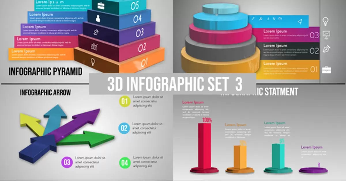 第三套信息图表动画AE视频模版Infographics Set 3插图