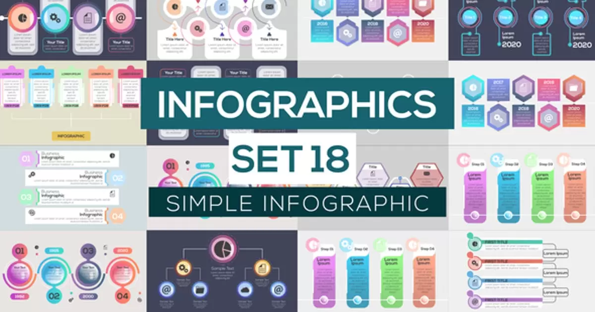 第18套信息图表集动态数据图AE视频模版Infographics Set 18插图