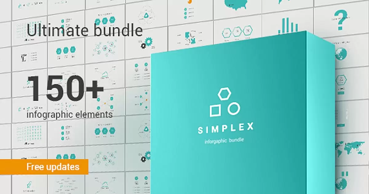 单纯形信息图表包AE视频模版Simplex Infographic Bundle插图