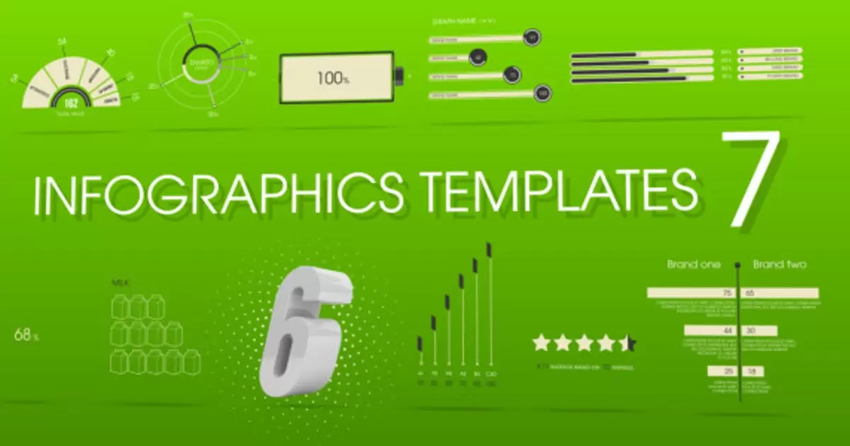 信息图表模板用户界面模板AE视频模版Infographics Templates 7插图