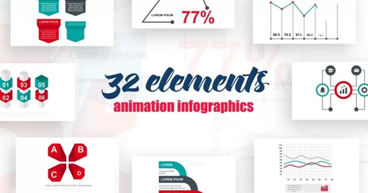 信息图表第15卷元素动画AE视频模版Infographics vol.15插图