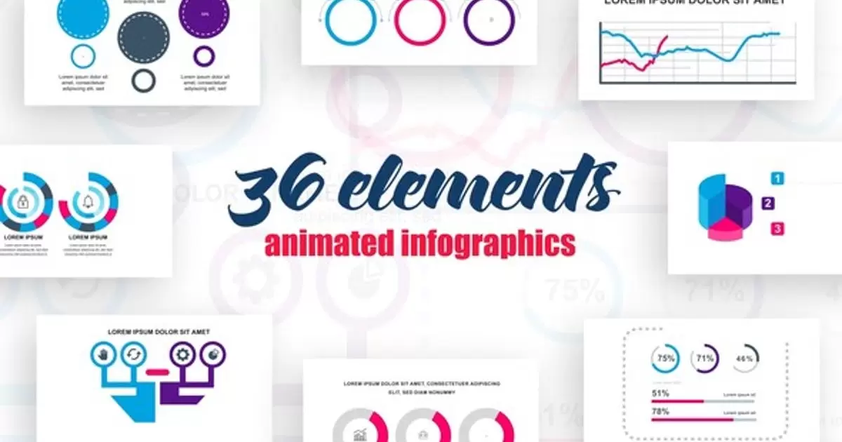 信息图表第4卷元素动画AE视频模版Infographics vol.4